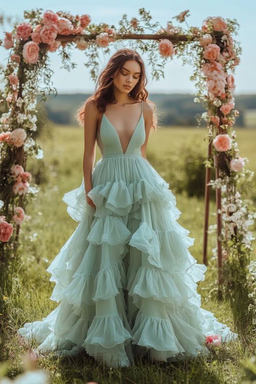 Elegant Tulle Midi Dress Dreamy