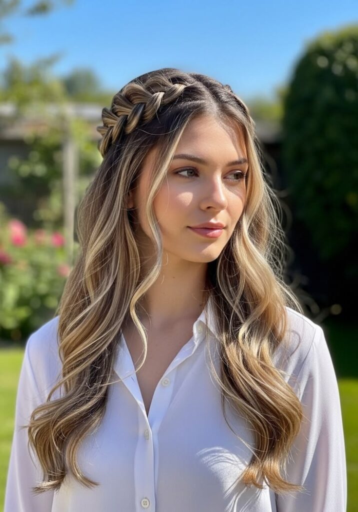 Half Crown Braid Hairstyle