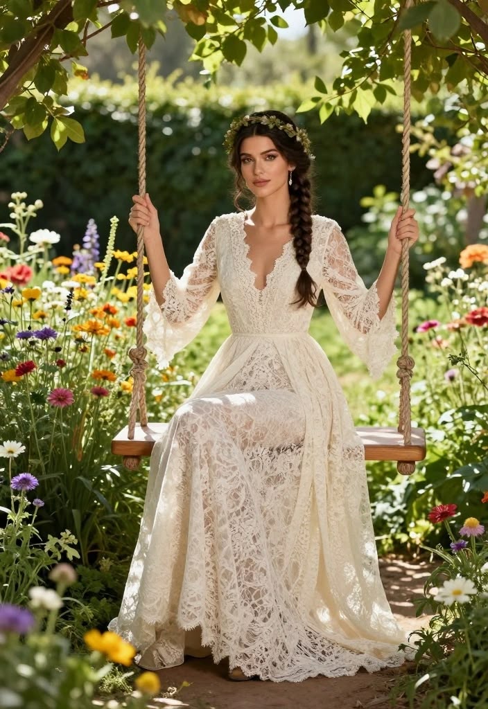 Linen or Cotton Prairie Dress