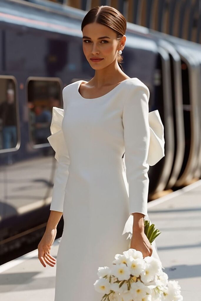 Long-Sleeve Turtleneck Midi