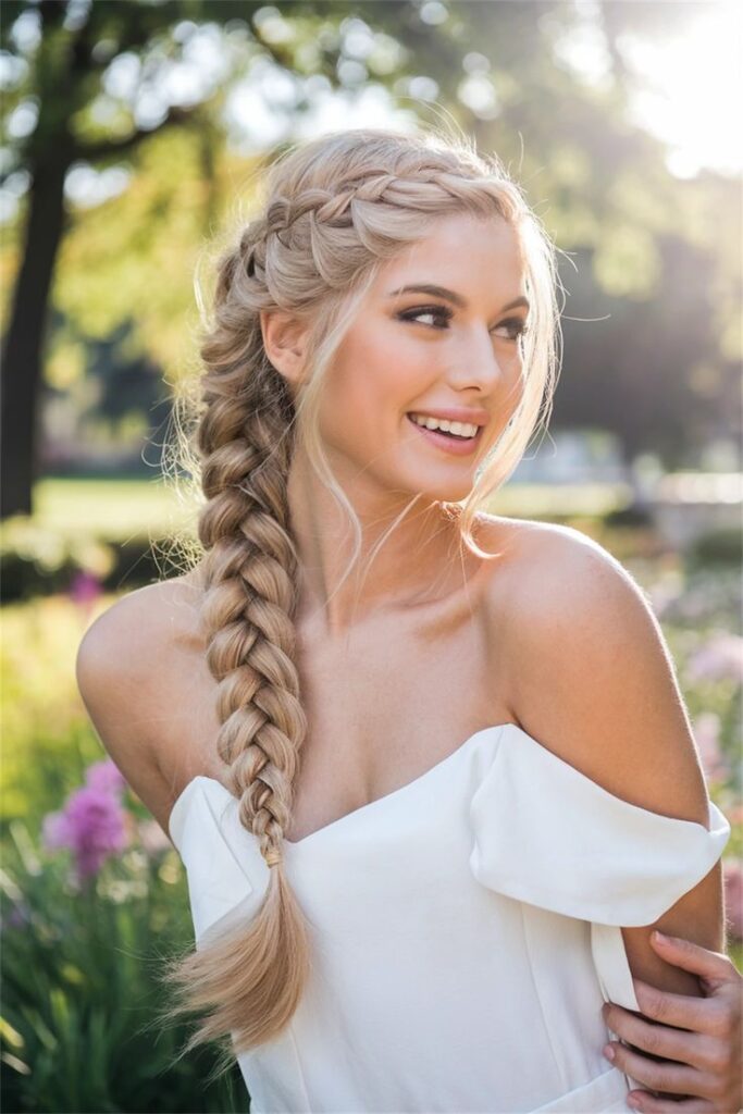 Loose Fishtail Half Braid