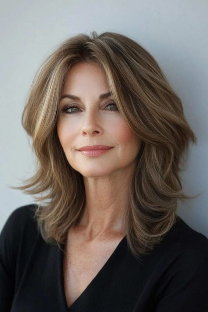 Medium-Length Side-Part Hairstyle