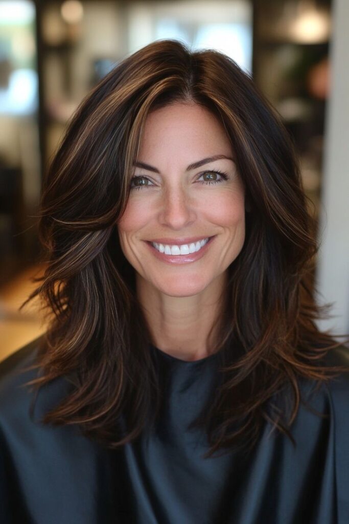 Mid-Length Volumized Blowout Cut