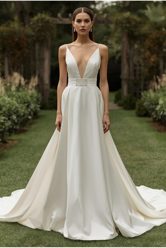 Minimalist A-Line with a Deep V