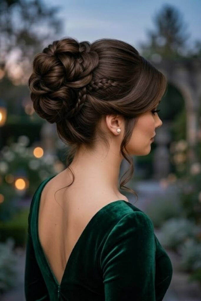 Romantic Messy Bun Updo
