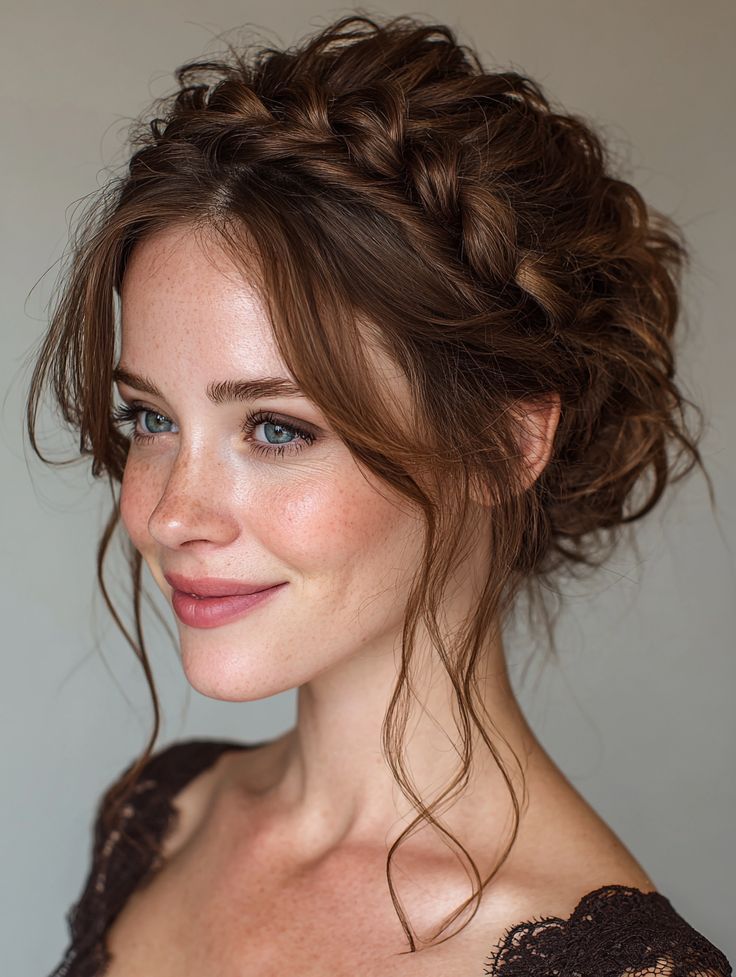 Romantic Messy Milkmaid Braids