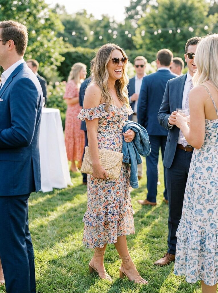 Ruffled Hem Midi Dress Fun Summer Wedding Guest Outfit Ideas That Feel Stylish and Cool