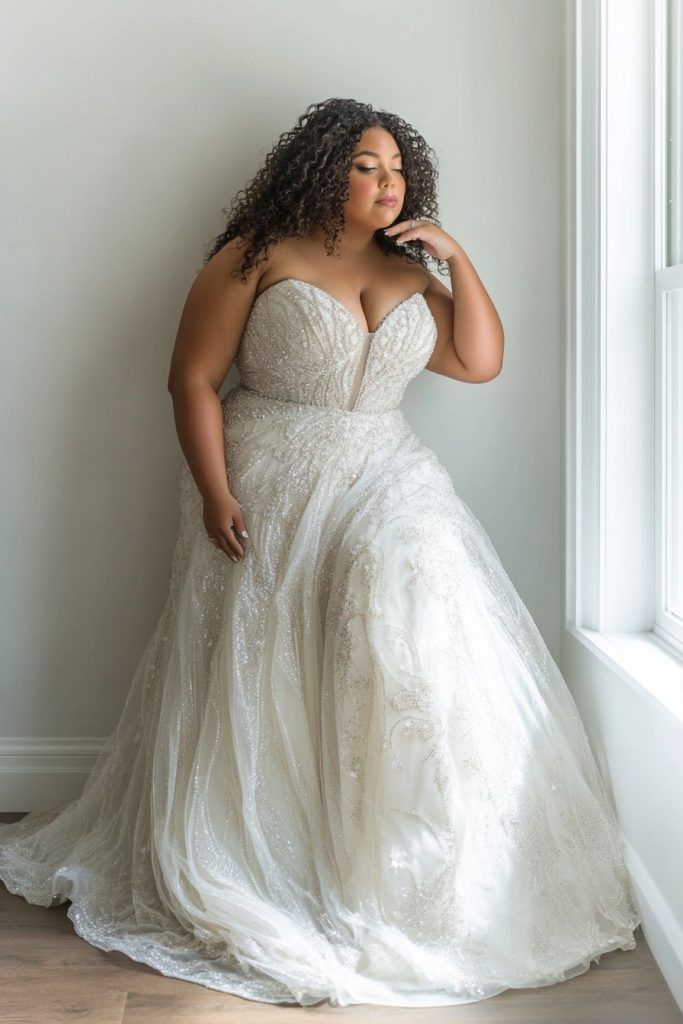 Sequin Glam Bridal Statement Dress