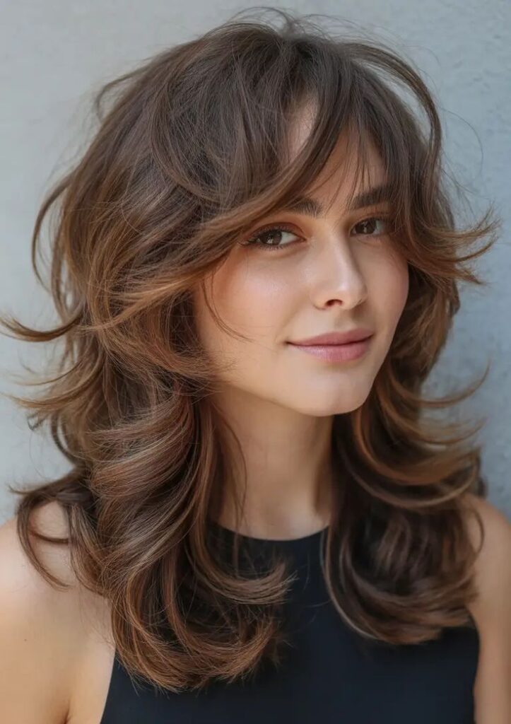 Shag Haircut with Wavy Texture Hairstyles for Thick Wavy Hair