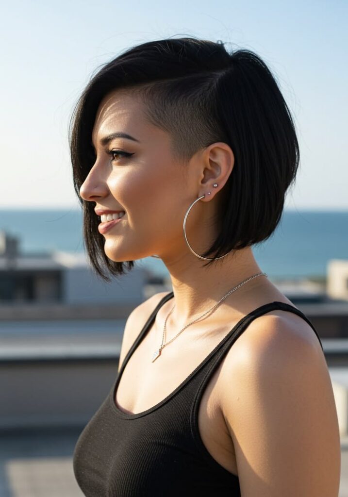 Shaved Nape Undercut for Hidden Edge