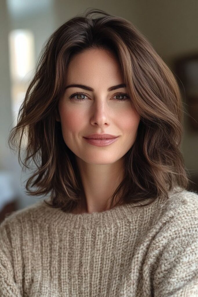 Shoulder-Length Cut with Wispy Ends