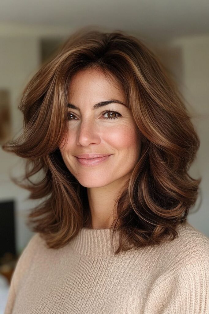 Shoulder-Length Feathered Cut