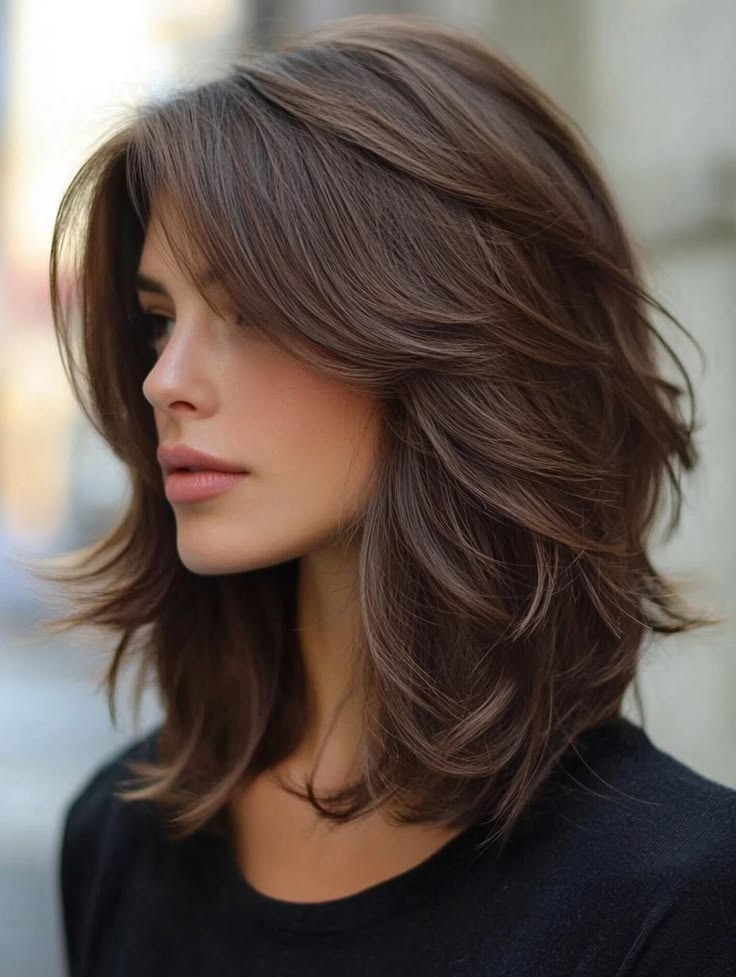 Shoulder-Length Feathered Cut