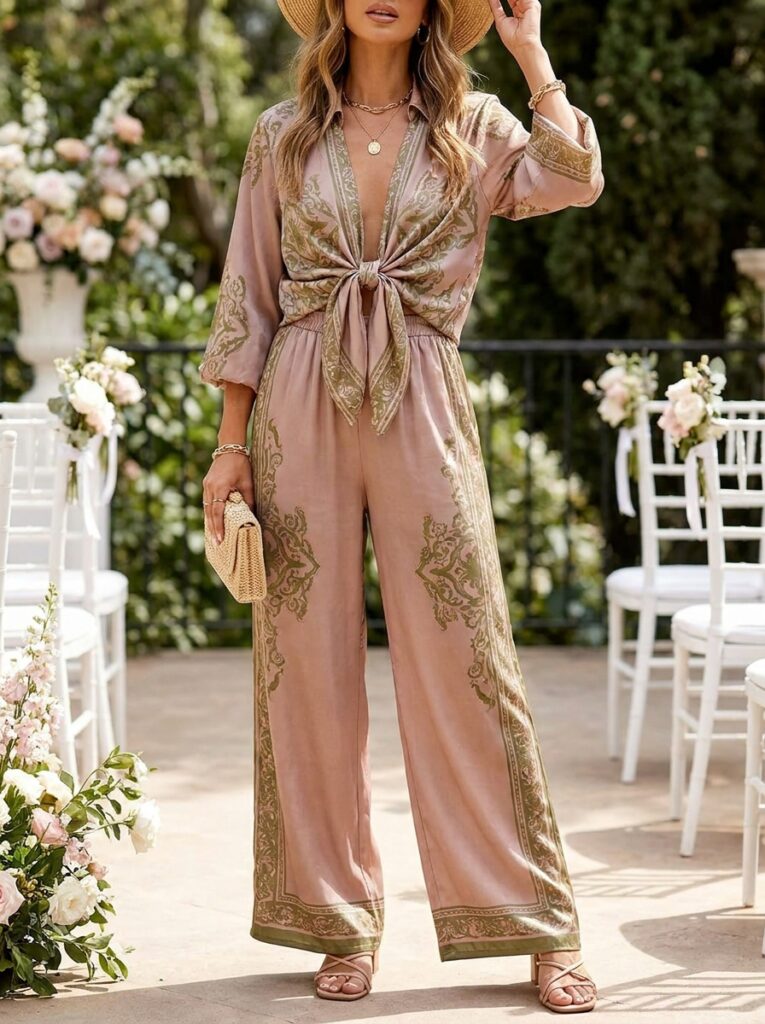 Silk Co Ord Set Luxury Summer Wedding Guest Outfit Ideas That Feel Stylish and Cool