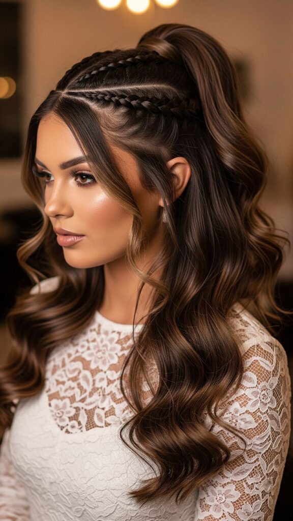 Sleek Braided High Ponytail