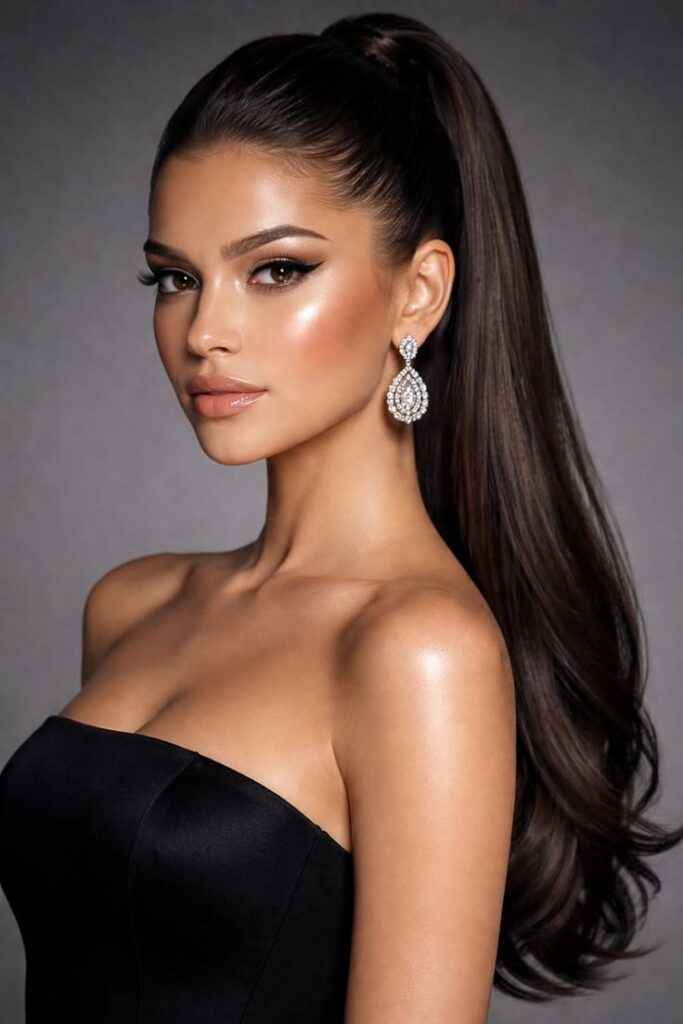 Sleek High Ponytail Glam