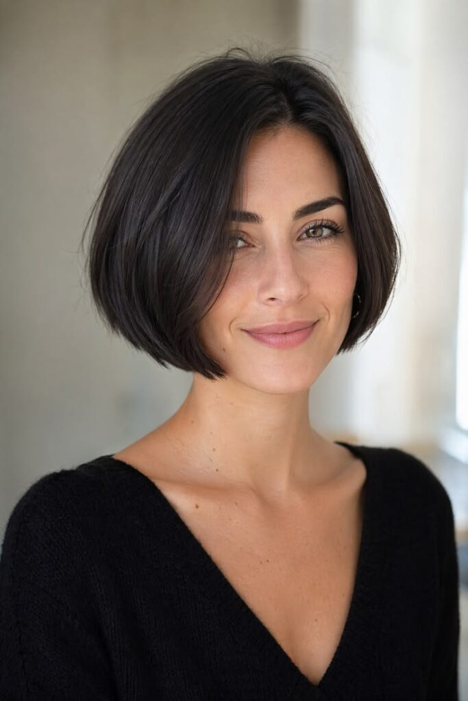 Sleek Micro Bob for Thick Hair Minimal Chic Look