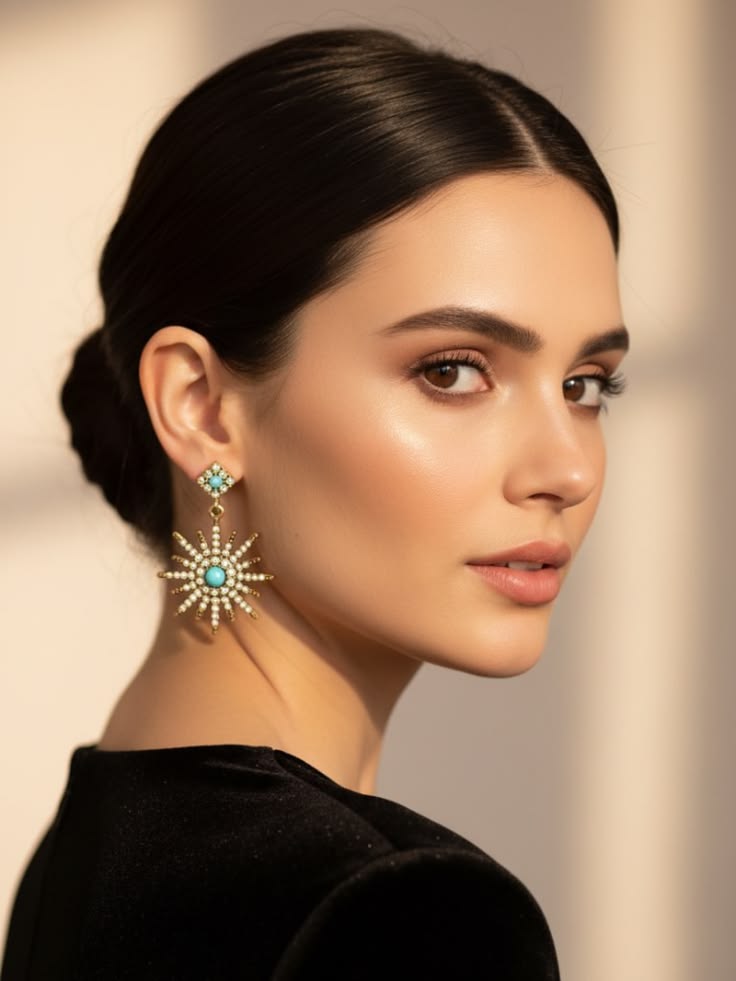 Sleek Middle-Part Bun