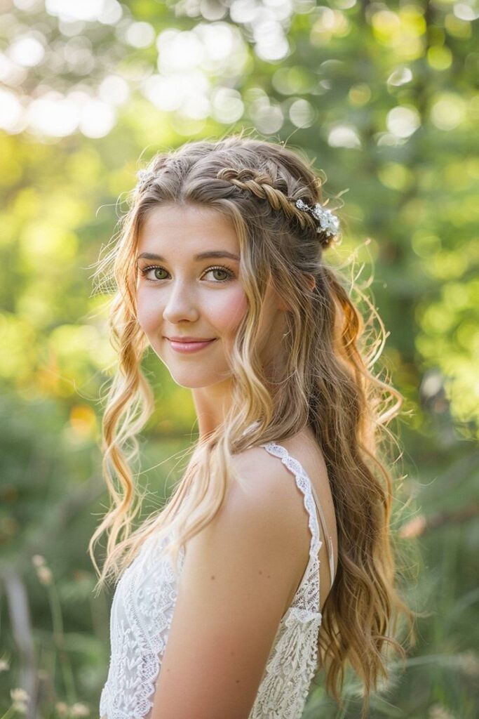 Soft Boho Half-Braid Waves