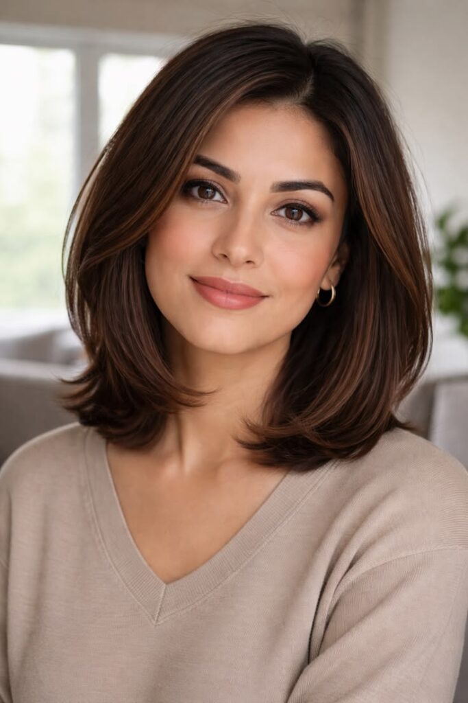 Soft Rounded Bob for Square Faces