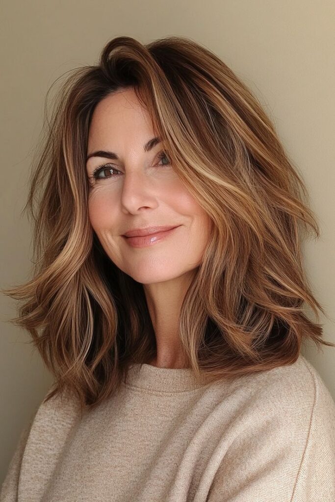 Soft U-Cut Medium Hairstyle