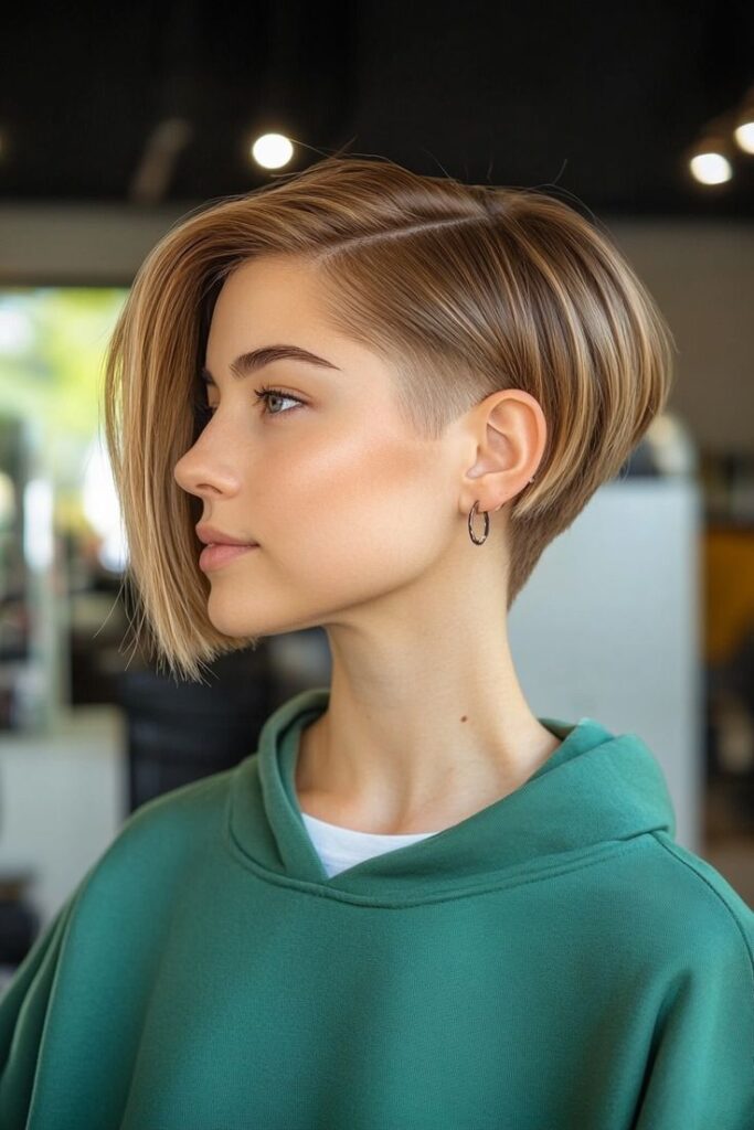 Undercut Bob With Hidden Shave