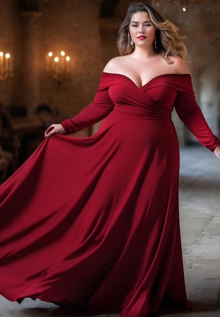 Velvet Winter Bridal Elegance Dress