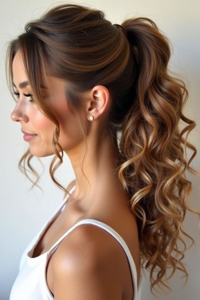 Voluminous Curly Ponytail