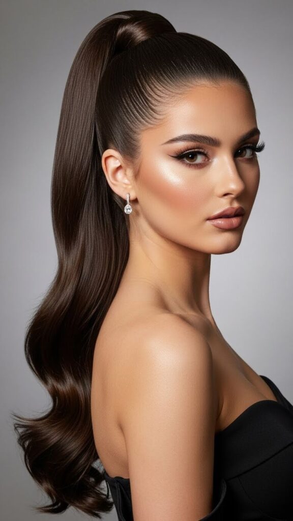 Wet Look Ponytail