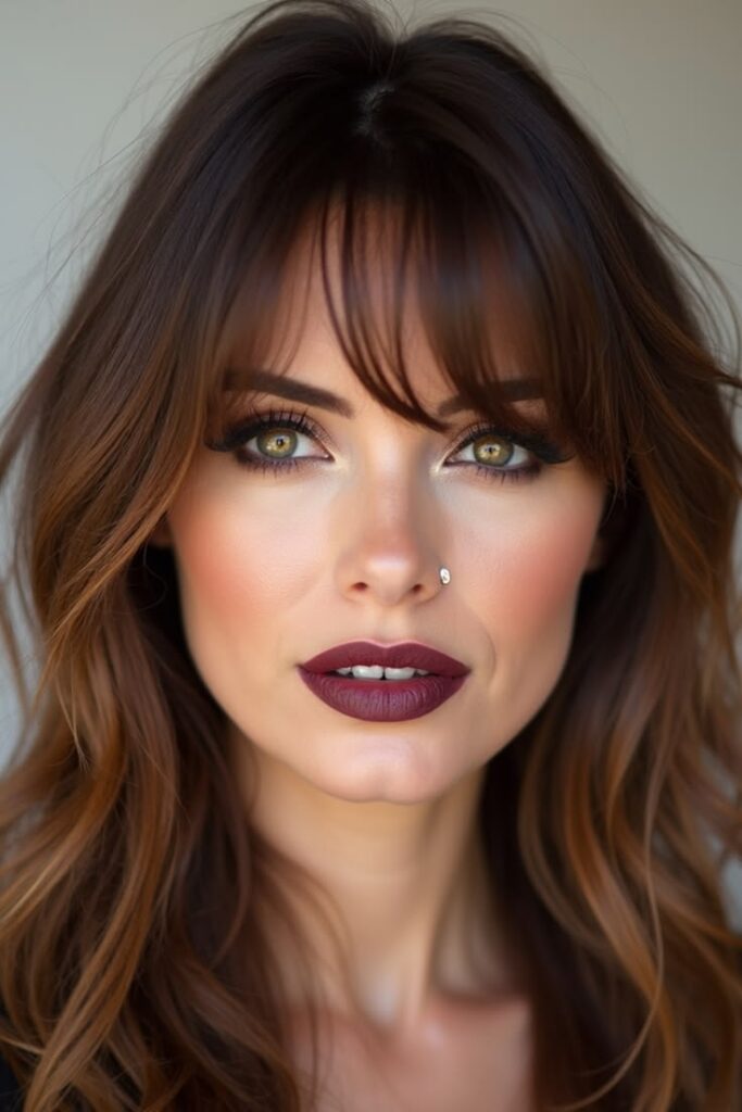 Wispy Bangs with Long Hair