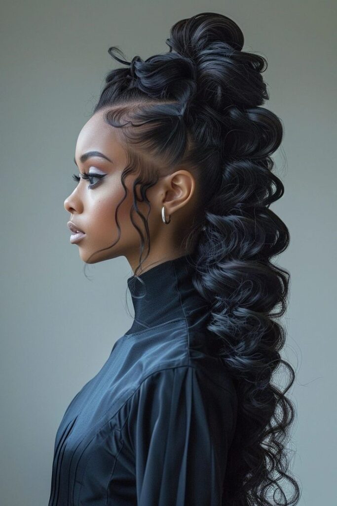 Wrapped Ponytail with Hair Cuff
