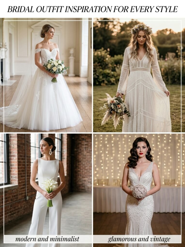 Bride Are Obsessed With These Stunning Bridal Outfit Idea for Every Wedding Style