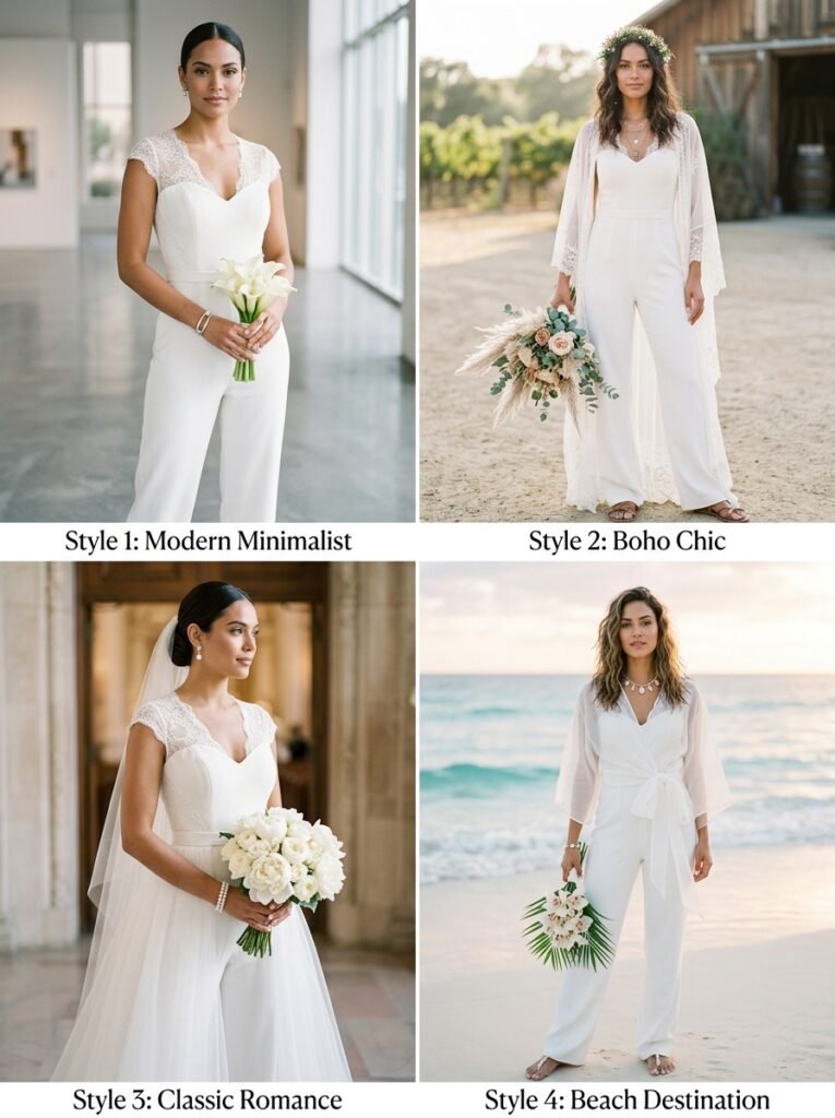 Chic Bridal Jumpsuit Stunning Stunning Bridal Outfit Idea for Every Wedding Style