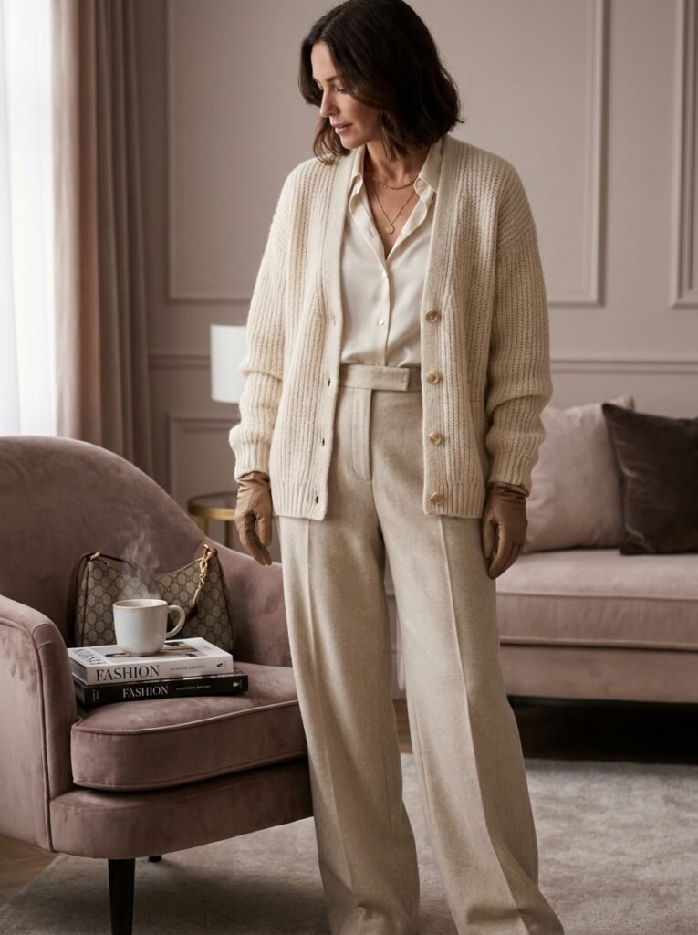 Cozy Knitwear Outfit With a Luxury Touch Stunning Outfit Idea Every Stylish Woman Should Try