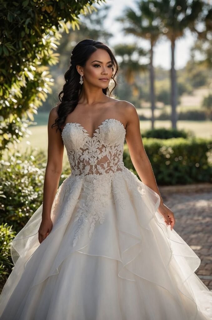 Elegant Corset Bodice Bridal Gown