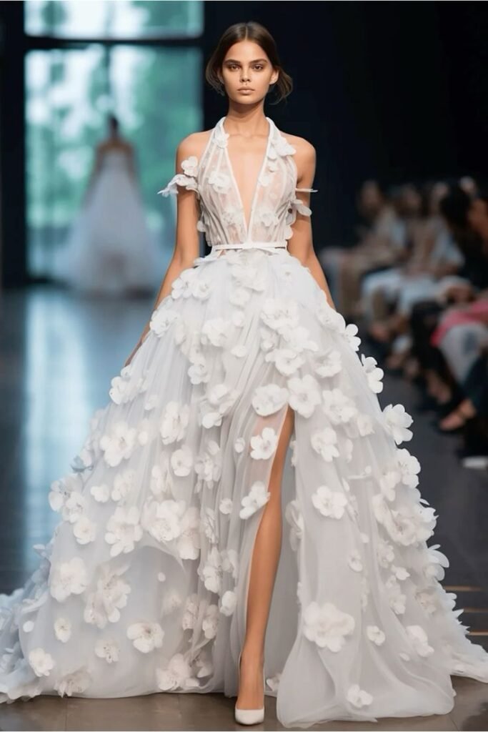 Floral Appliqué Bridal Gown