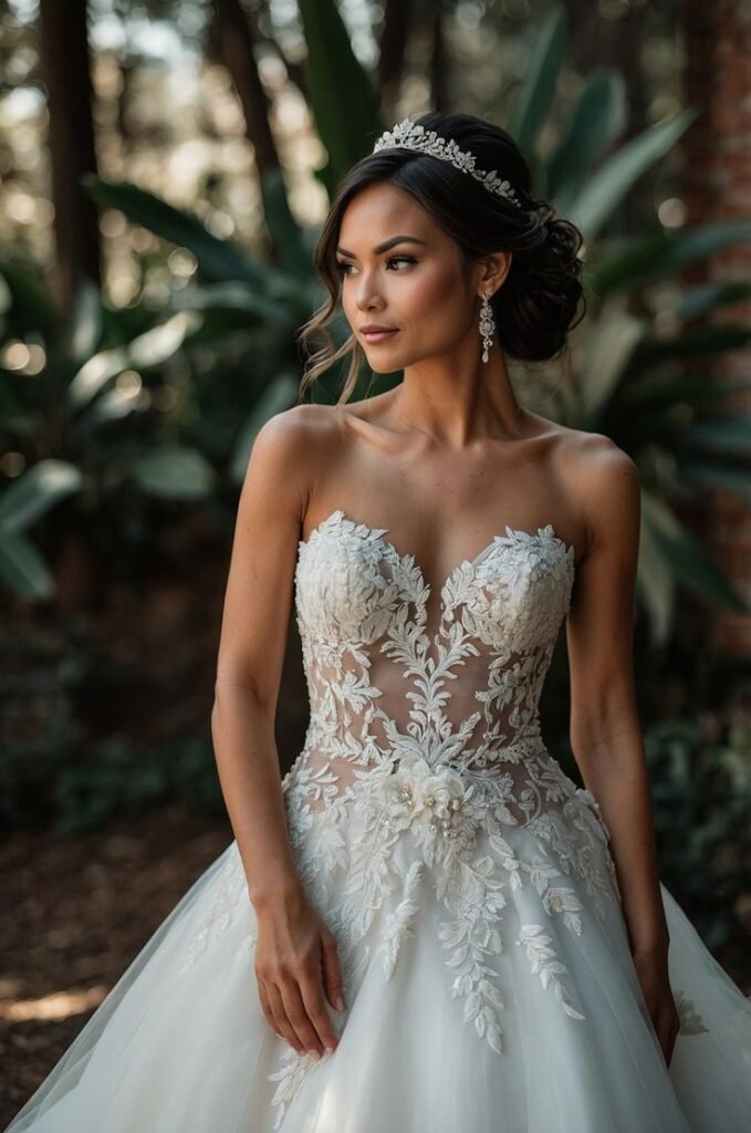 Glamorous Beaded A-Line Bridal Dress