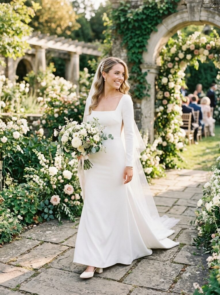 Modern Square Neck Wedding Dress Stunning Bridal Outfit Idea for Every Wedding Style