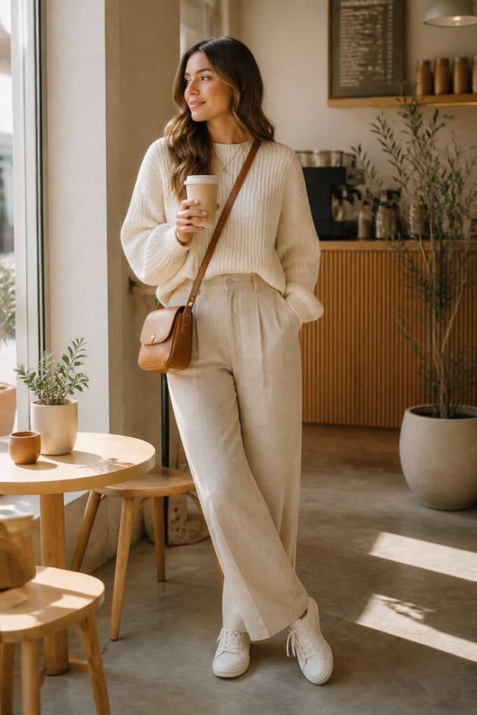 Neutral Monochrome Outfit Minimal Elegance