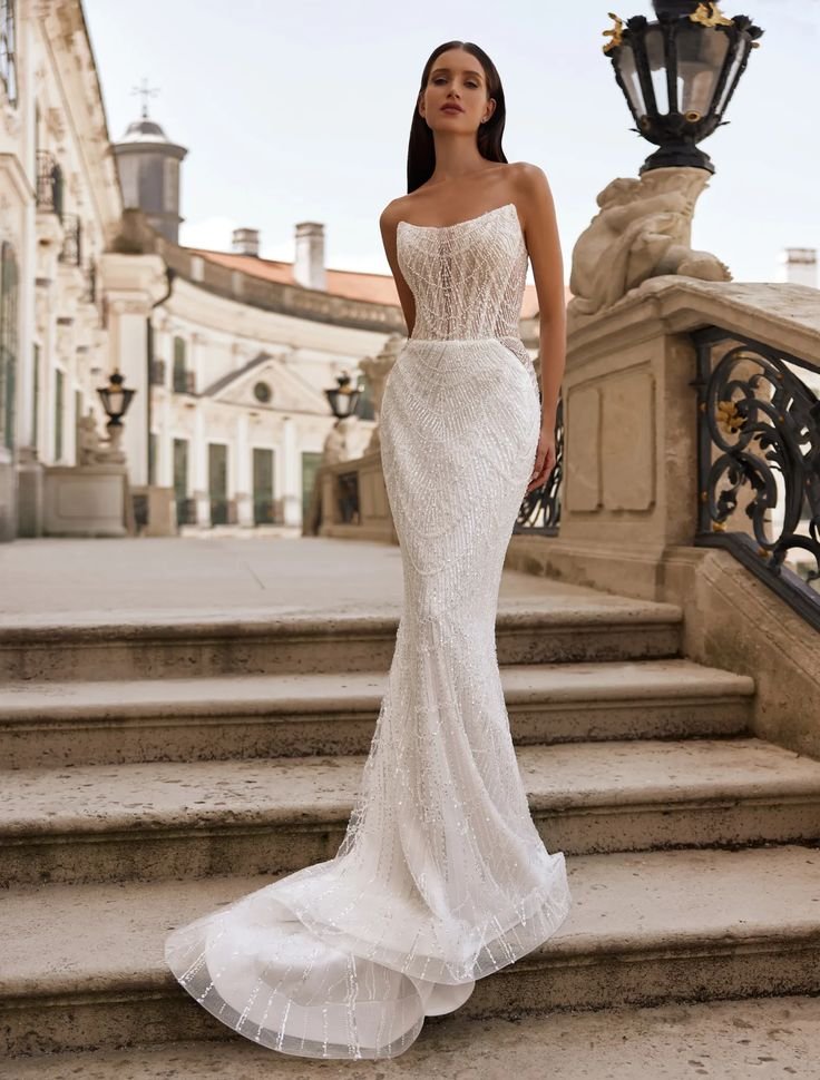 Pearl Embellished Luxury Bridal Gown