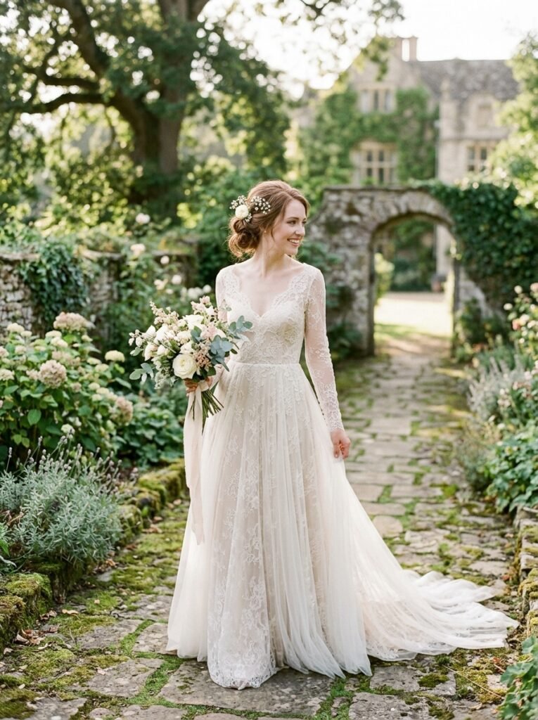Romantic Lace Fairytale Wedding Dress Viral Bridal Outfit Ideas Gorgeous Wedding Looks That Will Make You Say “Yes!”