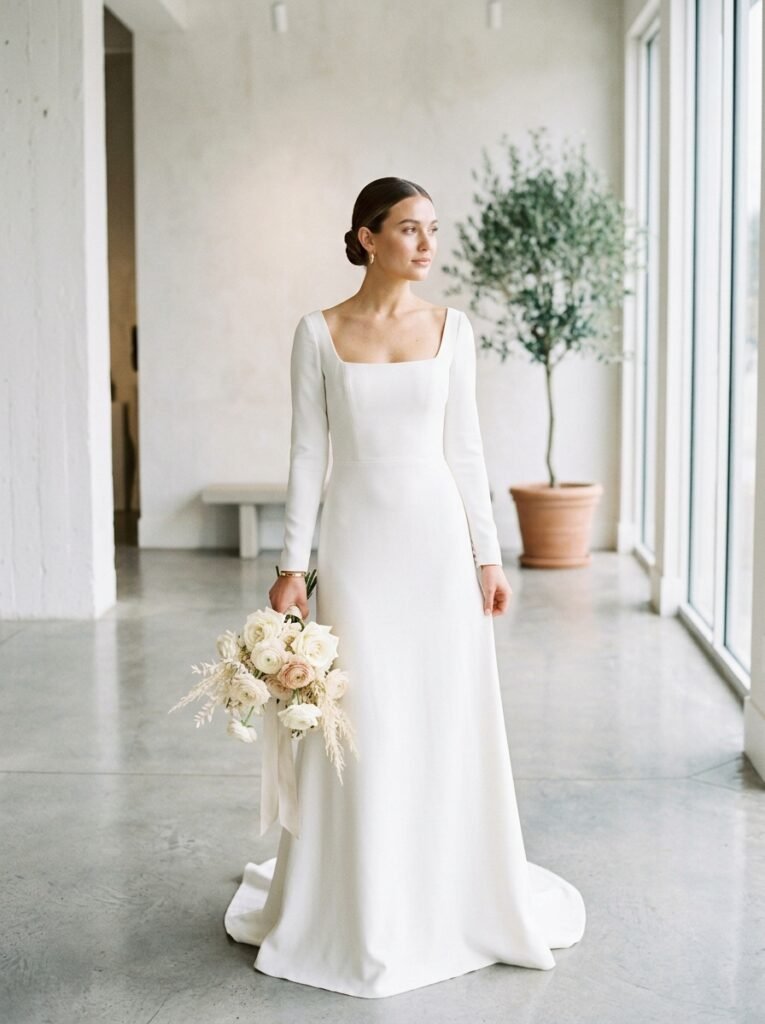 Sleek Minimal Crepe Bridal Elegance The Ultimate Bridal Outfit Inspiration Guide Elegant Looks You’ll Want to Save Instantly
