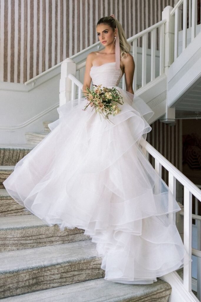 Soft Tulle Romantic Layered Wedding Dress