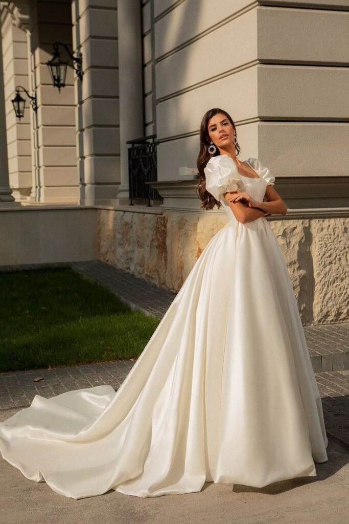 Statement Sleeve Romantic Bridal Gown