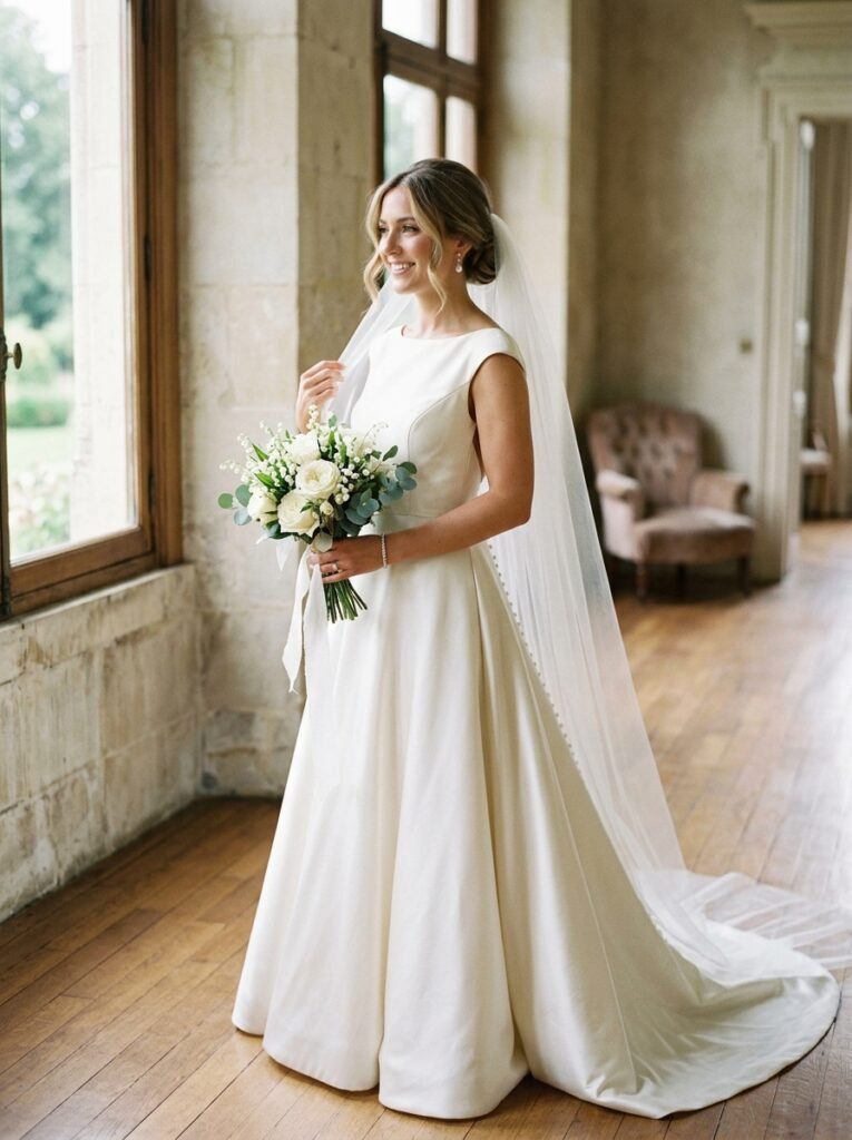 Timeless Satin Bridal Glow Elegance Stop Scrolling!” Bridal Outfit Idea That Are Pure Wedding-Day Perfection