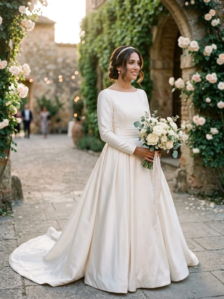 Timeless Satin Wedding Gown Stunning Bridal Outfit Idea for Every Wedding Style
