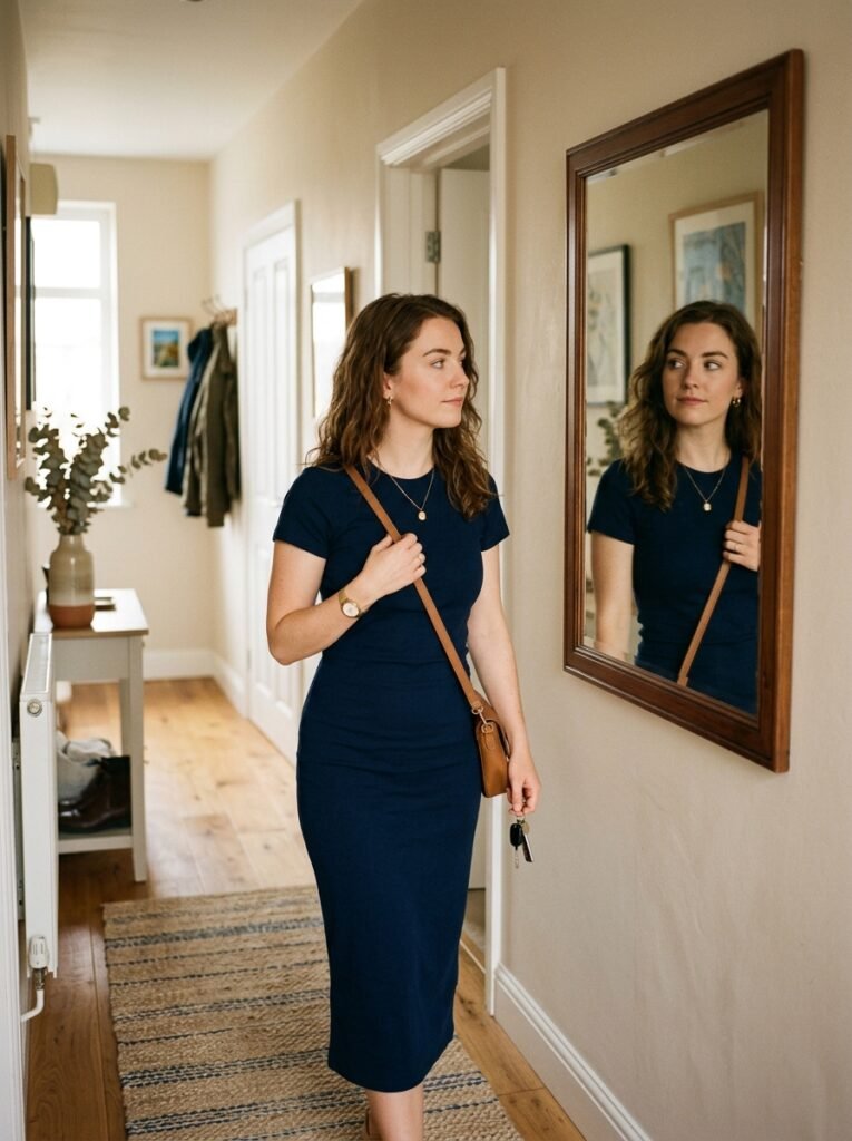 Well-fitted casual outfit chosen for first date nerves and confidence
