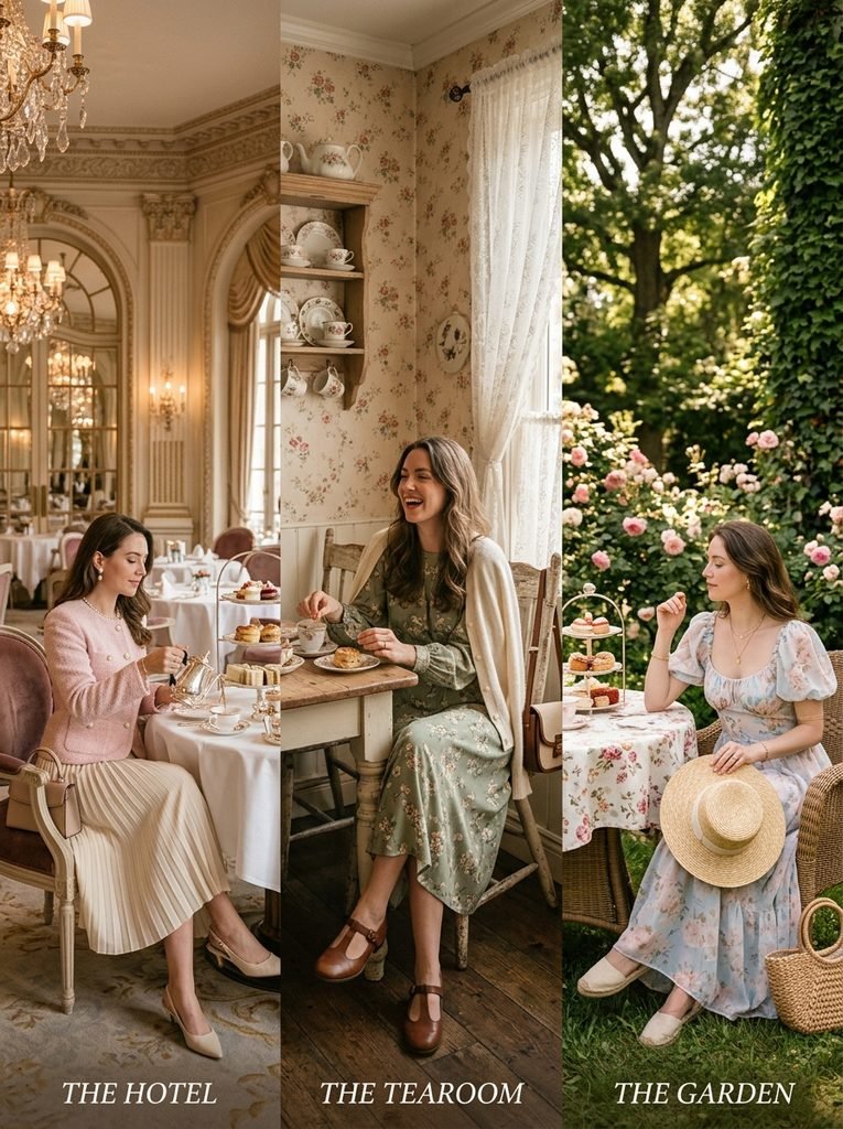 Afternoon Tea Outfits for Hotels, Tearooms and Gardens
