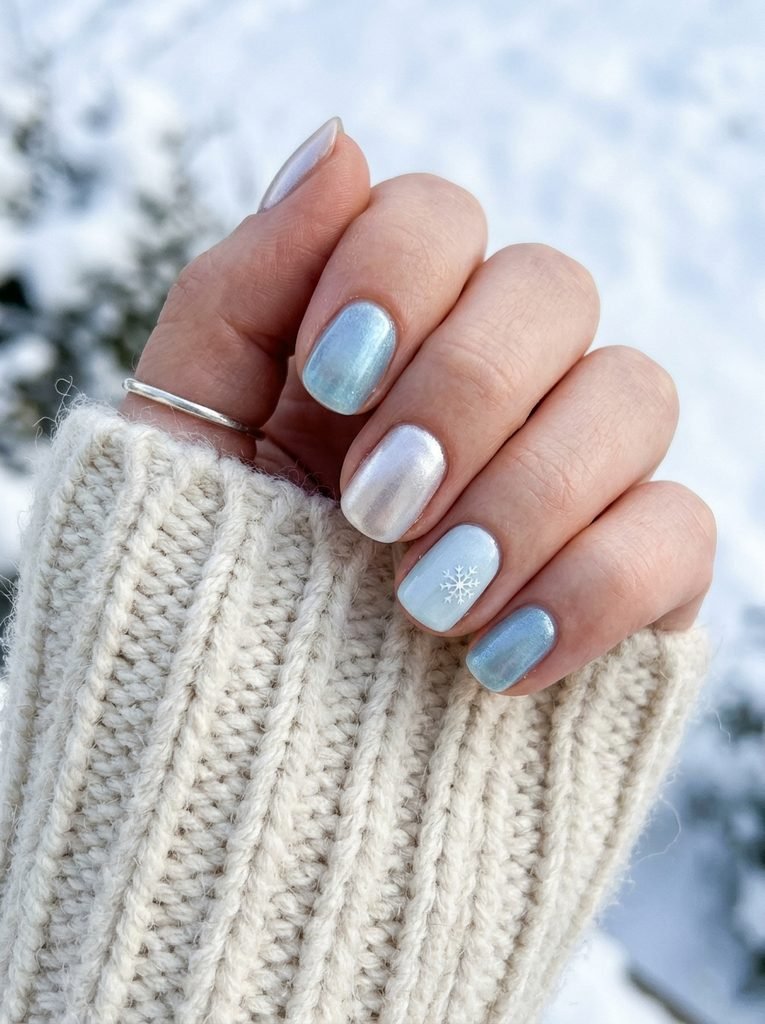 Frosted Pearl and Icy Blue for Bright Days