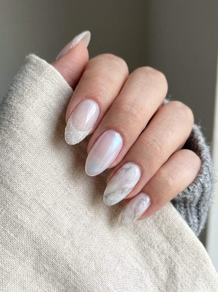 Frosted White Milky, Pearl, and Sugar